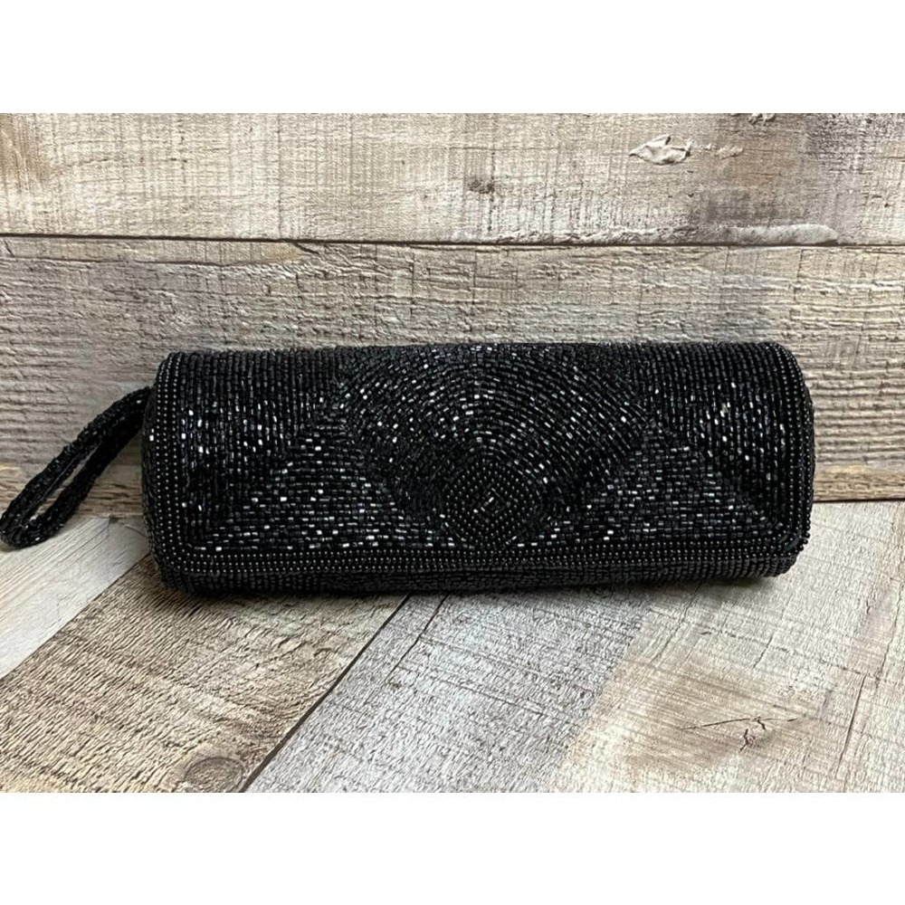 Vintage Richere Hand Made in Japan Black Sequence Purse